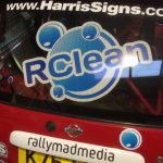 Back screen of micra rally car